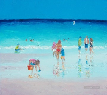 Reflections of beach Child impressionism Oil Paintings